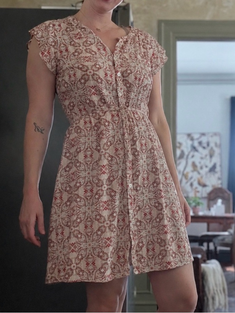 LOFT Outlet XL Paisley Floral Print Wrap Dress 100% Rayon - Picture 1 of 5